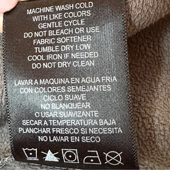 Habit Men’s Camo Zip Jacket L Gray Tan Fleece Lined - Picture 7 of 11